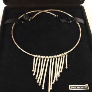 Southwestern Sterling Liquid Silver Fringe Necklace